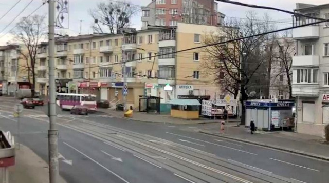 Kreuzung der Straßen Sovetsky Prospekt und Mussorgsky. Webcams Kaliningrad online