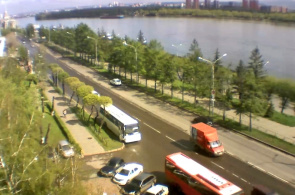 Straße Dubrovinsky (Flussstation). Krasnojarsk Webcam online