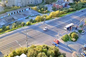 Fußgängerüberweg auf der Starostina-Straße. Webcams Murmansk