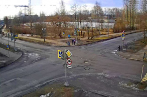 Kreuzung der Straßen Komsomolskaya und Sovetov. Webcams Kondopoga online