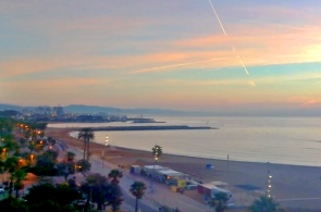 Strand von Sankt Sebastian. Barcelona-Webcams online