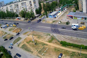 Kreuzung der Lenin Avenue und der Academician Korolev Street. Webcams Volzhsky