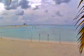Blick auf das Resort Innachura. Malediven-Webcams