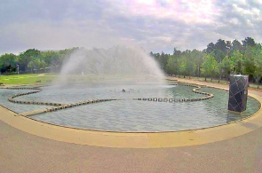 Brunnen im Park Naderday. Debrecen Webcams online