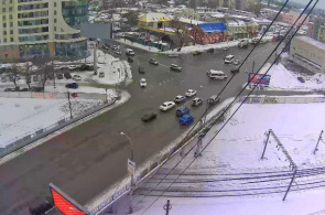 Blick auf die Kreuzung der Straßen Lenin und Uritsky. Webcam online in Woronesch