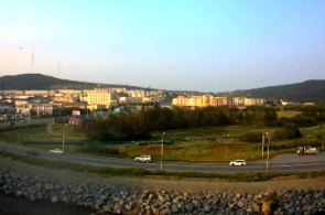 Blick vom Ufer des Magadanka. Magadan Webcam online