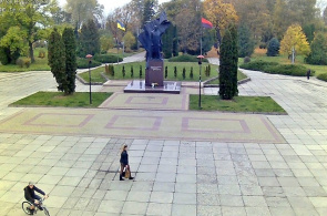 Der Platz nach dem Helden der Ukraine Stepan Bandera benannt