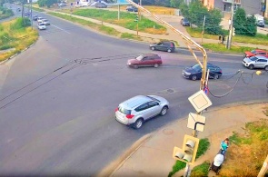 Kreuzung Shabulina-Passage - Biryuzova-Straße. Webcams Rjasan