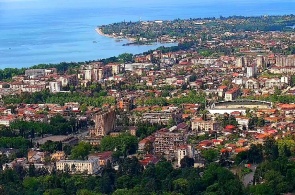Panorama der Stadt. Web Kamera Online Sukhumi