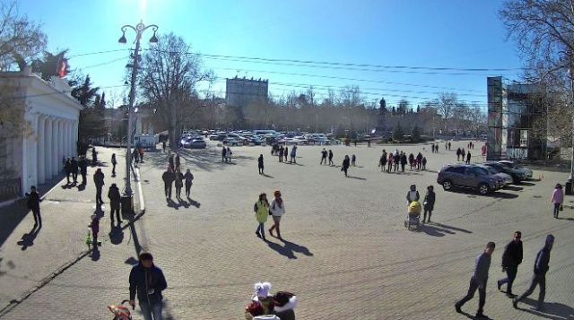 Nakhimov-Platz. Webcam zum Versenden von Grüßen.