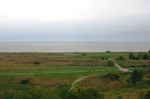 Blick auf die Bucht von Pärnu, Online-Übertragung vom Strand Hotel