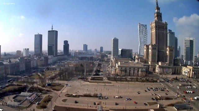 Defilad Square (Parades) Warschau Webcam online