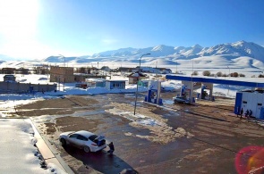 Suusaiyr. Tankstelle GazProm. Webcams Bischkek