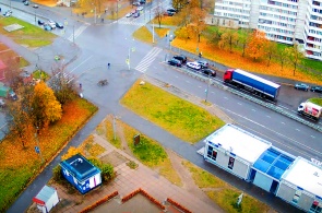 Die Kreuzung der Krikkowski-Autobahn mit der Dieb-Straße. Kingiseppa Webcams