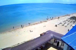 Strand des Quiet Harbor Hotels. Webcams Derbent
