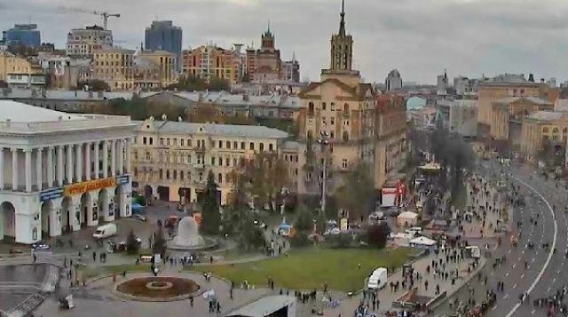 Independence Square - der zentrale Platz der Kiewer Webcam online