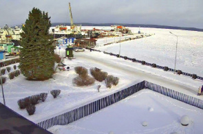 Wharf am Onega Lake. Web-Kameras Petrozavodsk online zu sehen