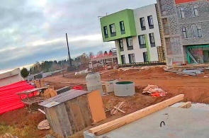 Der Bau des Krankenhauses in der Kosmonauten-Leonow-Straße 84. Webcam Perm