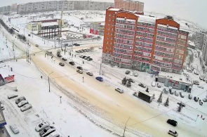 Kreuzung von 60 Jahren Gründung der UdSSR und Ruhm. Krasnojarsk Webcams