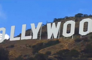 Los Angeles. Echtzeit-Hollywood-Zeichen