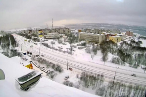 Kola Avenue, Panorama der Stadt. Webcams in Murmansk online