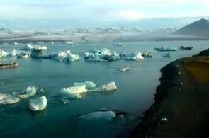 Gletscherlagune Jökulsárlón. Webcams Hefn