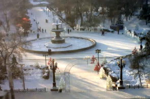 Webcam mit Blick auf den Brunnen in der Gagarina Straße