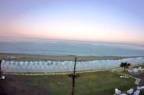 Blick auf den Strand von Tonnara. Webcams Reggio Kalabrien