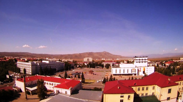 Arata Platz. Der zentrale Platz der Stadt Kyzyl