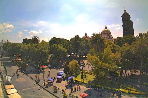 Tempel von San Cristobal. Das historische Zentrum. Webcams Puebla online