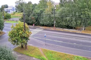 Fußgängerüberweg auf der Straße Sudostroitelnaya. Webcams Petrosawodsk