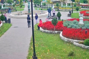 Park Blumengarten. Blumenbeet. Webcams von Pjatigorsk