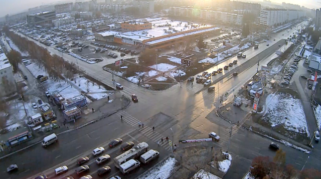 Komsomolsky Aussicht - Woroschilow Straße. Tscheljabinsk Webcam online