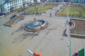 Kirow-Platz. Brunnen. Ust-Kut-Webcams