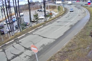 Zarechnaya-Straße, Eingang zur Stadt. Winkel 1. Webcams Yakhroma online