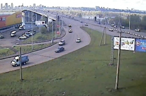 Oktoberbrücke. Krasnojarsk Webcam online
