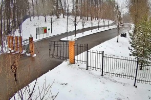 Sowjetskaja-Straße. Eingang zum Lyamin Park. Webcams Jachroma online