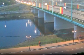 Brücke über den Fluss Kotorosl. Webcams Jaroslawl