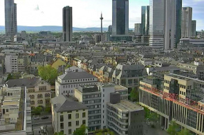 Ein Panorama der Stadt vom InterContinental Hotel. Frankfurt Webcams online
