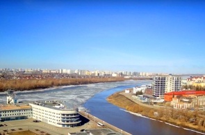Die Flüsse Irtysch und Om. Omsk-Webcams