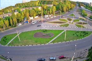 Straße Peshe-Streletskaya. Der Ring. Webcams Voronezh online