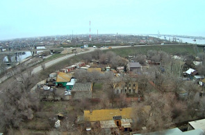 Die alte Brücke. Astrachan Webcam online