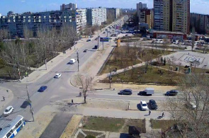 Kreuzung der nach Konstantin Simonov benannten Straße und der Straße der 8. Luftwaffe in Wolgograd.