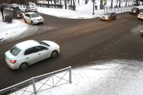Kreuzung der Straßen Karelskaya - Sovetskaya. Webcams Sortavala online