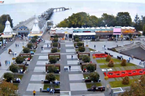 Panorama der Promenade. Miedzyzdroje Webcam online