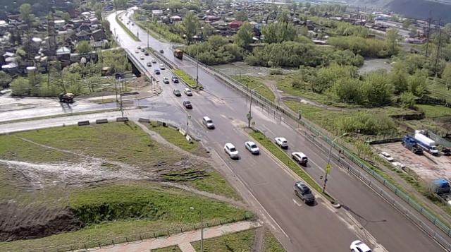 Kreuzung der Straßen Swerdlowskaja - Bazayskaja. Krasnojarsk Webcam online