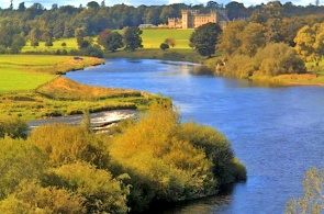 Fluss Tweed bei Kelso. Webcams Berwick-upon-Tweed online