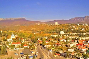 Panorama der Stadt. Aluschta-Webcams