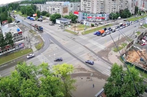 Kreuzung der Straßen Leningradskaya - Petina. Webcams Wologda