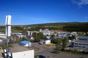 Blick auf den nördlichen Teil. Webcam Husavík